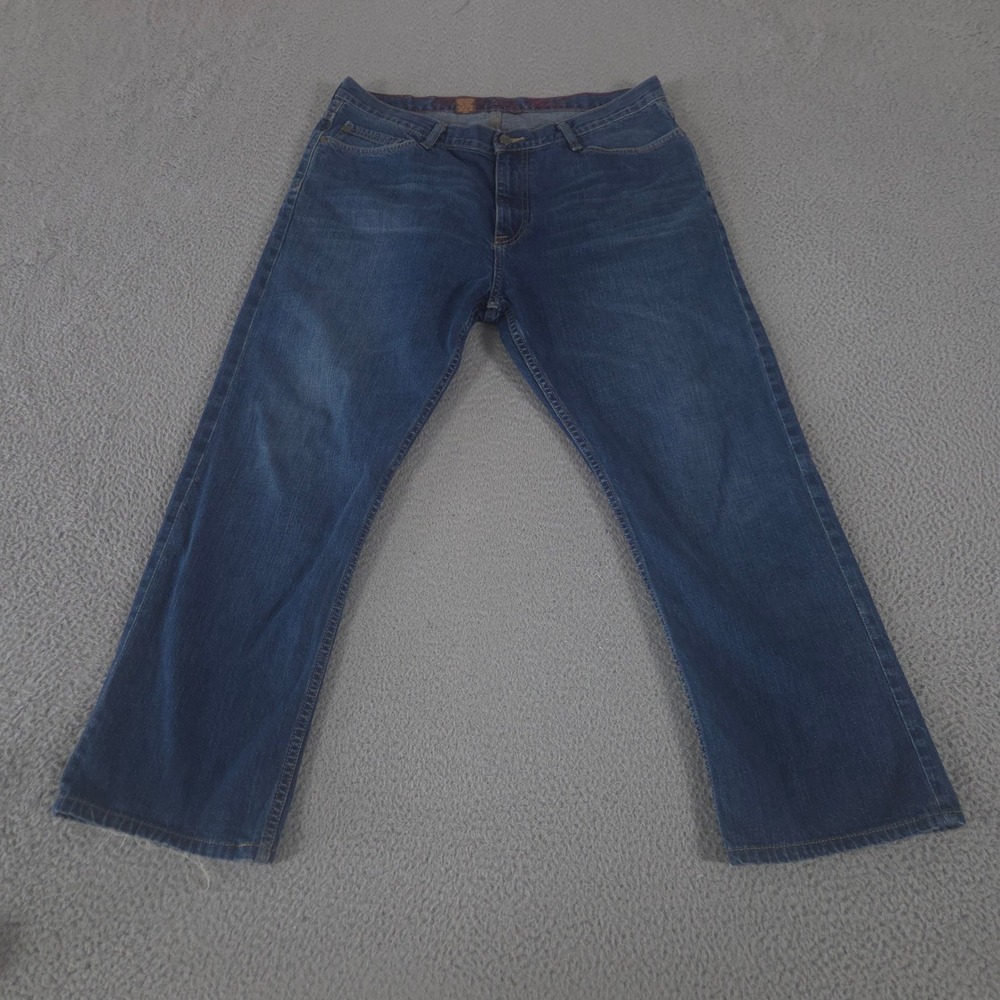 Territory Ahead Jeans Mens 37x30 Blue Straight Leg 100% Cotton Five Pocket Denim